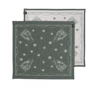 Wik & Walsøe Servilletas de tela Julemorgen 45x45 cm. 2-pack Blanco-verde