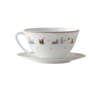 Wik & Walsøe Taza de té y platillo Julemorgen Story blanco-multi