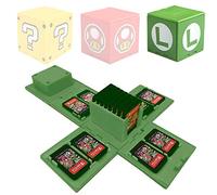 WIKEA Estuche para Tarjeta de Memoria Nintendo Switch, portatarjetas para Videojuegos con 16 Ranuras para Tarjetas (Luigi Verde)