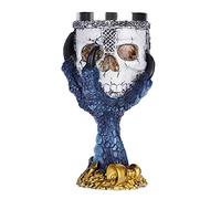 WIKEA Taza de Cerveza de Calavera de Acero Inoxidable, Jarra de Jarra de Calavera de Guerrero Vikingo, Taza de Bebida de Calavera Medieval para café/Bebida/Jugo (Copa Two)