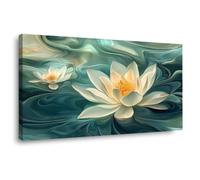 WIKEO Cuadros decorativos modernos Graffiti Flowers Nature lienzo decorativos Boho Botánico Cuadros Decorativos Salón Dormitorio Comedor Decoración（Blanco 2-30x60cm Enmarcado