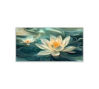 WIKEO Cuadros decorativos modernos Graffiti Flowers Nature lienzo decorativos Boho Botánico Cuadros Decorativos Salón Dormitorio Comedor Decoración（Blanco 2-30x60cm Sin marco