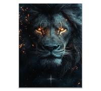 WIKEO Jesus Lienzo Póster Arte Imagen Foto del póster del león adorable Impresión Moderna Habitación Familiar Póster - Cristiana Cuadros Decoracion Salon（Negro-40x60cm Sin marco