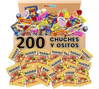 WikiMark - Surtido 200 Chuches y Mini Bolsitas Ositos de Gominolas. Ideal para Fiestas Infantiles, Cumpleaños, Bolsas de Golosinas y Caramelos, Relleno de Piñatas. (200 Chuches)