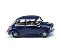 Wiking 009907 Fiat 600 Azul Oscuro HO 1:87 Nuevo Modelo De Coche