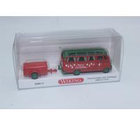 Wiking 026005 Autobús Panorámico Con Remolque Modelo Navideño 1:87 H0 NUEVO OVP