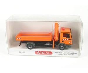 Wiking 067505 H0 Man Camión Plano con grúa de Carga