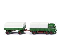 Wiking H0 1:87 042905 - Remolque De Plataforma (MB LP 333) - Verde Hierba Nuevo