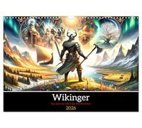 Wikinger - Ein Jahr im Leben der Nordmänner (Wandkalender 2026 DIN A3 quer), CALVENDO Monatskalender: Wikingerjahre: Zwölf Monate, zwölf Abenteuer