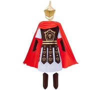 WIKITOT Disfraz de soldado romano para niños, disfraz de soldado romano con casco dorado, disfraces griegos para niños de 5 a 13 años, disfraz de Halloween para el Día Mundial del Libro