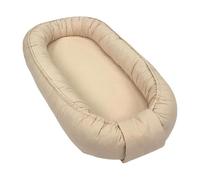WIKLINOPOL Nido Bebé Reductor 85x45 cm en Beige - Baby Nest Portátil con Colchón - Cojín Nido Lavable de Algodón 100 % - Seguro y Cómodo para Casa o Viaje