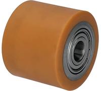 WIKO Ruedas Para Cargas Pesadas - Rodillo de Poliuretano Para Transpaleta 80x70 mm Hasta 450 kg con Rodamientos de Bolas - Rueda Fijadora de Palets (orificio de eje de 17 mm)