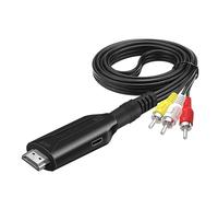 WIKRQIHL Adaptador convertidor de Video RCA AV CVSB a HDMI con Chip Integrado, Cable convertidor de Video HDMI de 1 m/3,2 pies, 1080P, Compatible con NTSC y PAL for HDTV.