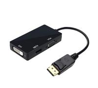 WIKRQIHL Adaptador DisplayPort 3 en 1 a HDMI, DVI-VGA, 1080P, Compatible con proyector, TV, portátil, PC, Cable Conector convertidor DisplayPort.
