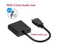 WIKRQIHL Cable Adaptador HDMI a VGA 1080P con Conector de Audio de 3,5 mm y Puerto de alimentación USB for PC, portátil, PS4/3, proyector y TV Box.(with Audio No Power)