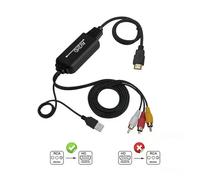 WIKRQIHL Cable convertidor AV a HD-MI, Cable de conversión AV2HD-MI, Cable de Alta definición RCA a HD-MI for TV y proyector, Longitud 1,8 Metros.