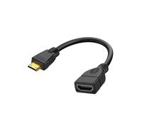 WIKRQIHL Cable de extensión Mini HDMI a HDMI Hembra, Adaptador de Codo de 90 Grados for TV Box/Stick, cámara, PS4, PS5, Xbox, convertidor 4K a 2K, Cable Corto.(Left Bend)