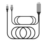 WIKRQIHL Cable de vídeo 4K HD for Apple iPhone 14, 13, 12, 11 Pro MAX, iPad Mini, Adaptador Lightning a HDMI, AV Digital, TV, proyector y Monitor 1080P(C1)