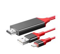 WIKRQIHL Cable de Video Compatible con iPhone, iPad Mini, proyector de TV Compatible con HDMI, Adaptador AV Digital, convertidor 4K HD.(1pcs)