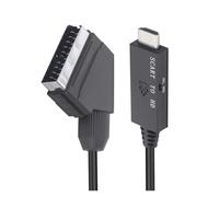 WIKRQIHL Convertidor HD de 1 m de Scart a HDMI, Compatible con vídeo 1080P, Adaptador de Audio, Cable Micro USB de 5 V CC, Accesorios for HDTV/DVD