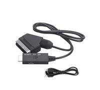 WIKRQIHL Convertidor HD de 1 m de Scart a HDMI, Compatible con vídeo y Audio 1080P, Adaptador, Cable Micro USB de 5 V CC, Accesorios for decodificadores.(SCART to HD 1M)