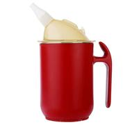 Wilafury Vasos para ancianos, vasos para sorber para adultos 3 en 1, antiasfixia a prueba de derrames de 400 ml con tapa y pajita para pacientes discapacitados, maternidad, disfagia, rojo