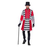 Wilbers & Wilbers 330507 - Chaqueta de lujo para hombre con estampado de cuadros, chaqueta de traje con cuello alto para carnaval, Halloween, desfiles