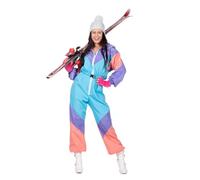 WILBERS & WILBERS 4209 - Traje de esquí de mujer de los años 80, mono retro para fiestas temáticas après-ski, carnaval