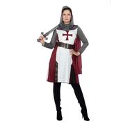 WILBERS & WILBERS 4332 - Disfraz de caballero para mujer, vestido con capucha, cinturón, disfraz medieval para carnaval, 48