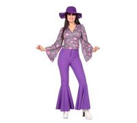 WILBERS & WILBERS 4358 - Blusa hippie de los años 70 con diseño de mandala, Flower Power, parte superior de discoteca para mujer