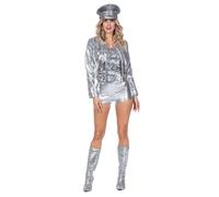 Wilbers & Wilbers 4505 - Chaqueta metálica para mujer, estampado croco, chaqueta brillante de piel sintética de alta calidad, para festivales