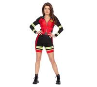 Wilbers & Wilbers 4576 - Disfraz de bombero para mujer, catsuit sexy con cinturón utilitario, traje de bombero para carnaval