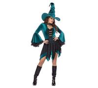 Wilbers & Wilbers - 4661 - Elegante vestido de bruja de terciopelo para mujer, maga, hechicera, para carnaval, Halloween