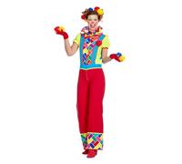 Wilbers&Wilbers 4811 - Disfraz de payaso para mujer, mono de dos piezas, para adultos, para carnaval