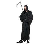 Wilbers & Wilbers - 5003 - Adulto traje negro parca, verdugo, Grim Reaper, disfraz para Halloween, carnaval
