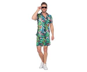WILBERS & WILBERS 5040 - Conjunto de festival con estampado hawaiano, camisa y pantalones, traje de fiesta para hombre, traje de verano
