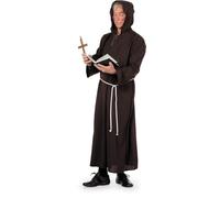 WILBERS & WILBERS 5167 - Disfraz de Cura para Hombre, Monje marrón con Capucha y cinturón, para Carnaval, Fiesta temática