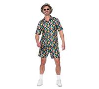 Wilbers & Wilbers 5678 - Conjunto de fiesta para hombre, motivo piña, pantalón corto, camisa, traje de fiesta, para festival, carnaval