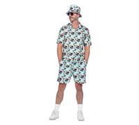 WILBERS & WILBERS 5679 - Conjunto de fiesta para hombre, motivo palmera, pantalón corto, camisa, traje de fiesta, para festival, carnaval