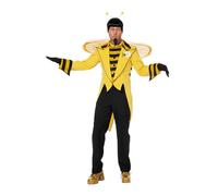 Wilbers & Wilbers 5908 - Traje de chaqueta de rey de las abejas para hombre, amarillo y negro, disfraz de animal para carnaval, fiesta temática