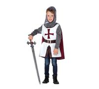 WILBERS & WILBERS 3332 - Disfraz de caballero para niños, juego de tres piezas para carnaval, disfraz medieval, 140