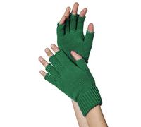 WILBERS & WILBERS EO-Gloves003-Black-EU Guantes de punto sin dedos, unisex, para adultos, verde, talla única