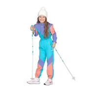 WILBERS & WILBERS 3210 - Traje de esquí retro con impresión de los años 80, para niñas y niños, mono de esquí, traje de nieve, carnaval