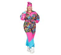 WILBERS & WILBERS - Traje de esquí retro con estampado de los años 80 | Mono de esquí, traje de nieve, para fiestas après-ski, Carnaval
