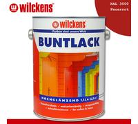 Wilckens 3x 2,5L Laca Colorida Alto Brillo Ral 3000 Rojo Fuego Interior &