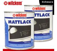 Wilckens 2 x 750 ML Barniz Mate Negro Schultafellack Arte de Forja Interior &