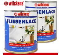 Wilckens 3 x 750 ML Pintura de Baldosas Brillante Satinado Blanco Cocina Baño Wc