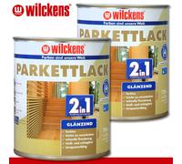 Wilckens 2 x 750 ML Parquet 2in1 Brillante Pintura Suelo Piso de Madera Corcho