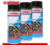 Wilckens 3 X 400 ML Spray De Pintura Protectora 2 En 1 Negro