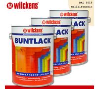 Wilckens 3x 2,5l Laca Colorida Alto Brillo Ral 1018 Marfil Claro Interior &